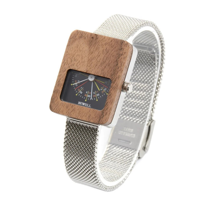 Compass Wood Dial Watch