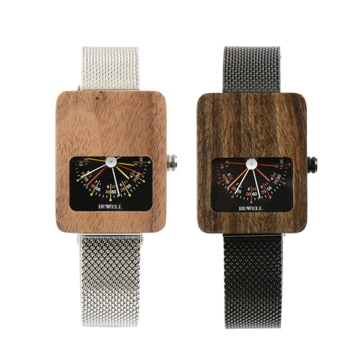 Compass Wood Dial Watch