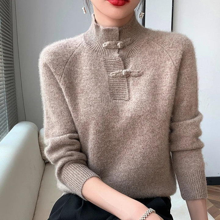 Mireille Frog-Button Sweater