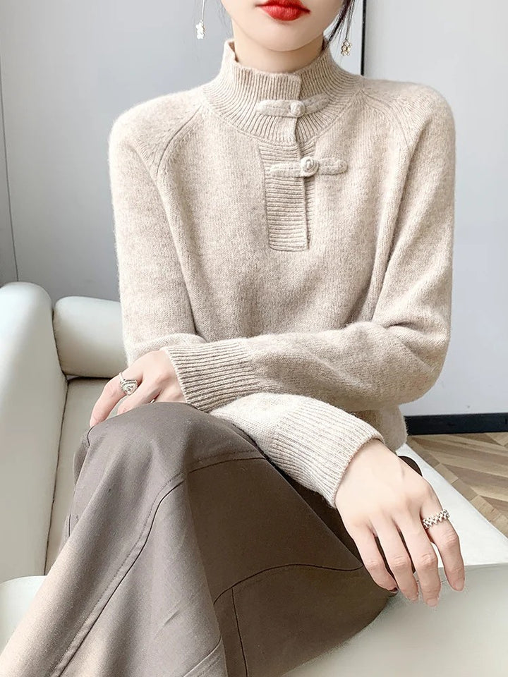 Mireille Frog-Button Sweater
