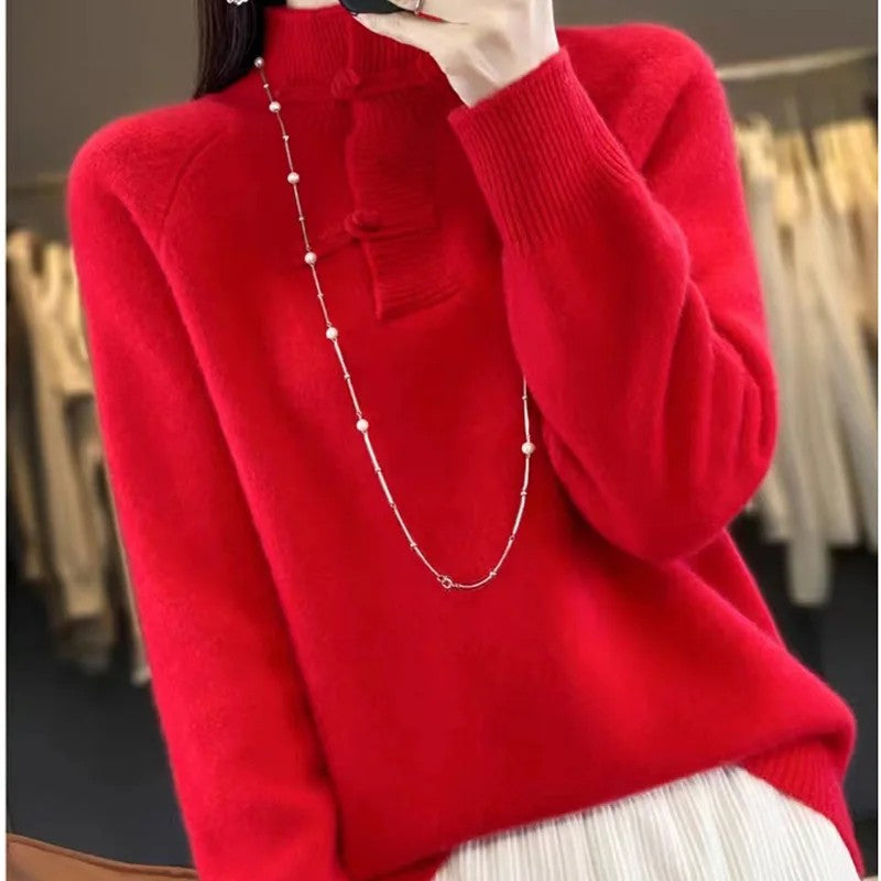 Mireille Frog-Button Sweater