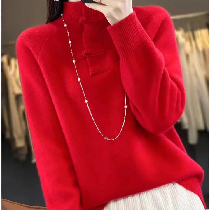 Mireille Frog-Button Sweater