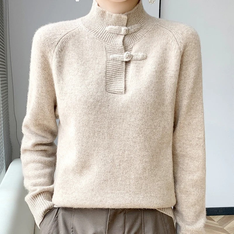 Mireille Frog-Button Sweater