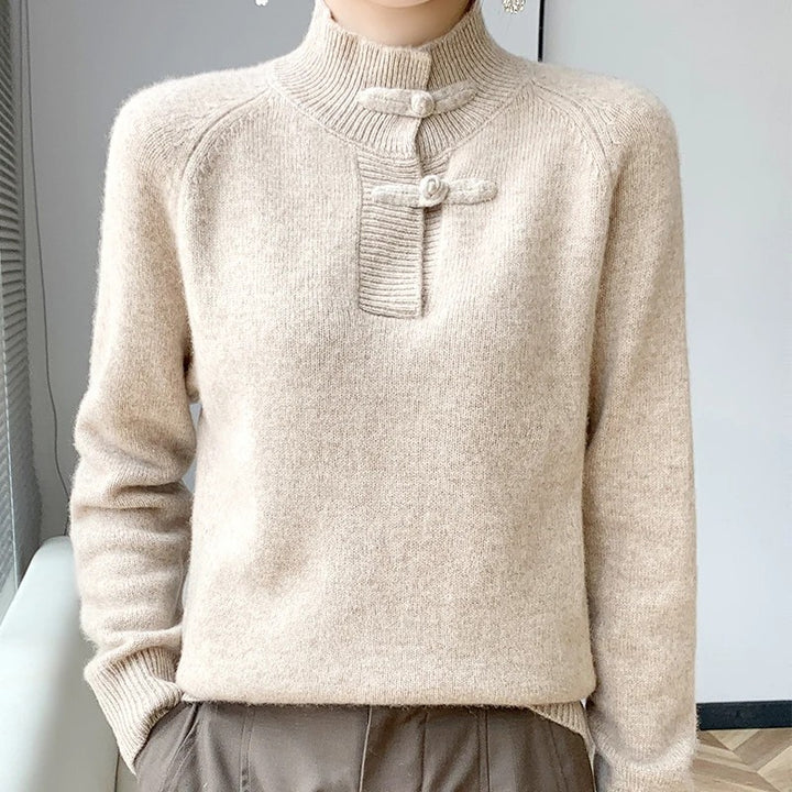 Mireille Frog-Button Sweater
