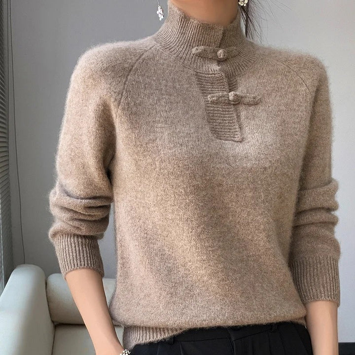 Mireille Frog-Button Sweater