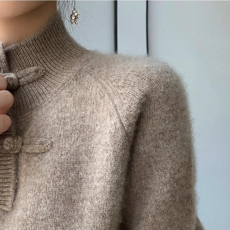 Mireille Frog-Button Sweater