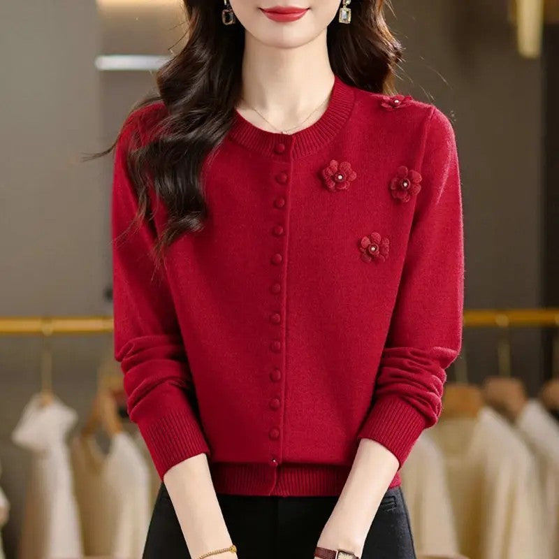Bloom Button Knit Cardigan