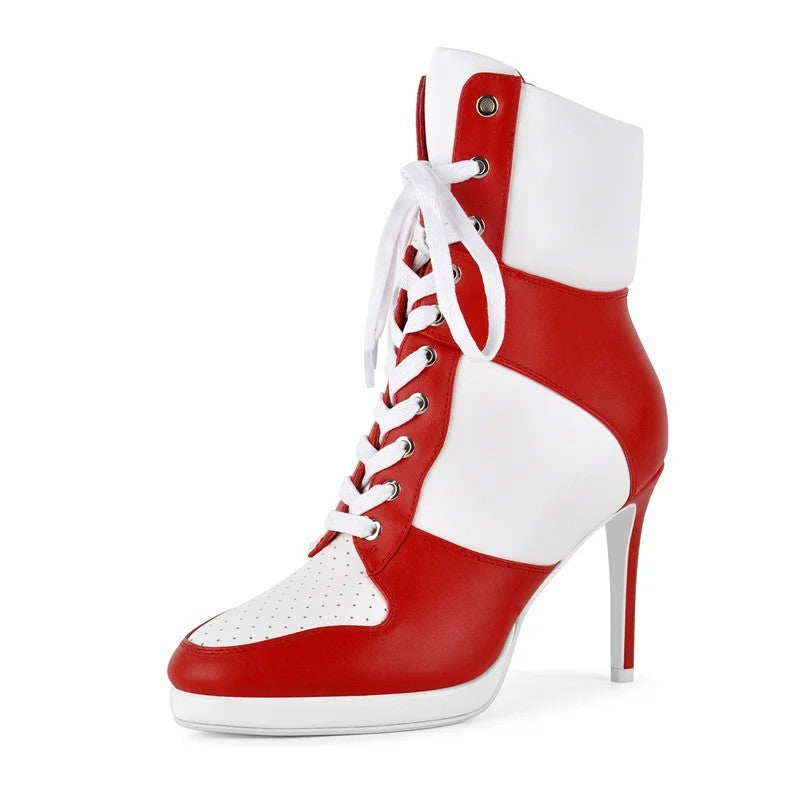 Ringside Lace-Up Stiletto Boots
