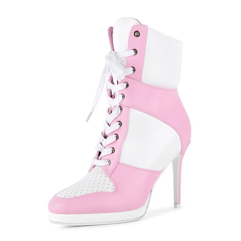Ringside Lace-Up Stiletto Boots
