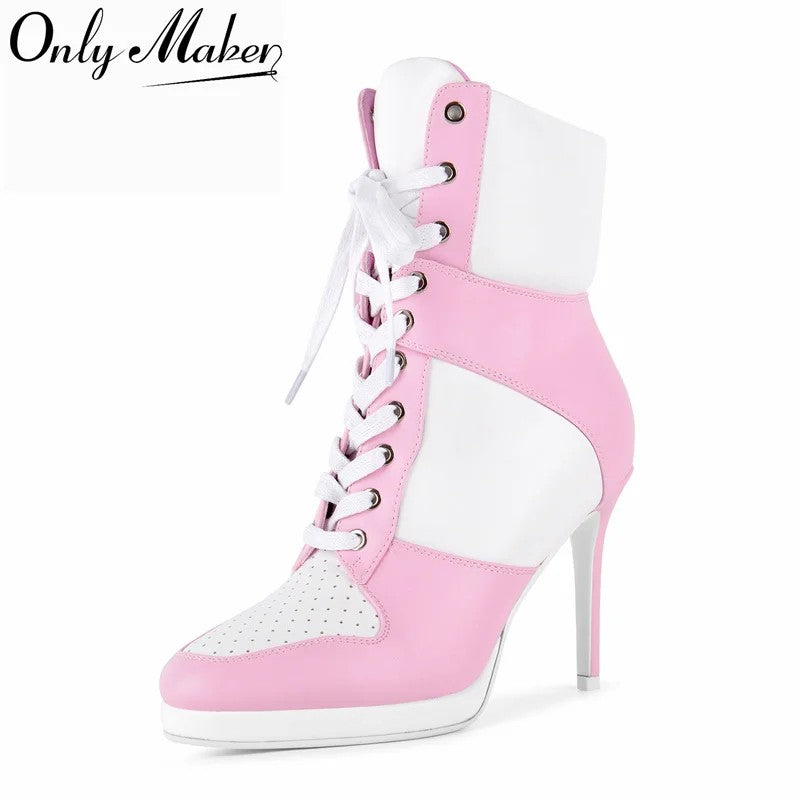 Ringside Lace-Up Stiletto Boots