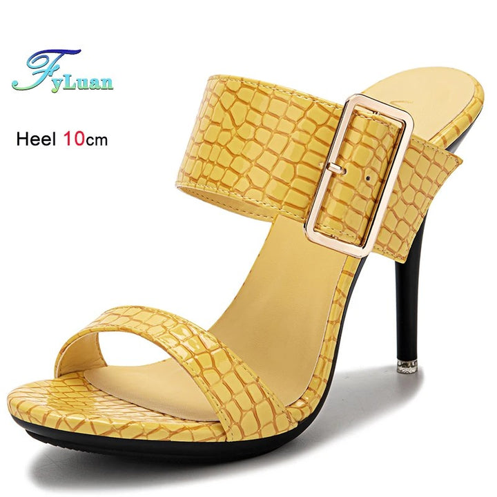Domina Wide-Strap Mules