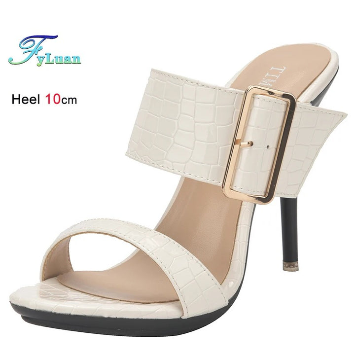 Domina Wide-Strap Mules