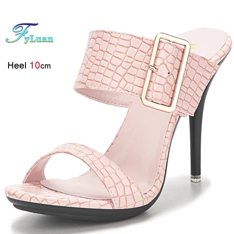 Domina Wide-Strap Mules