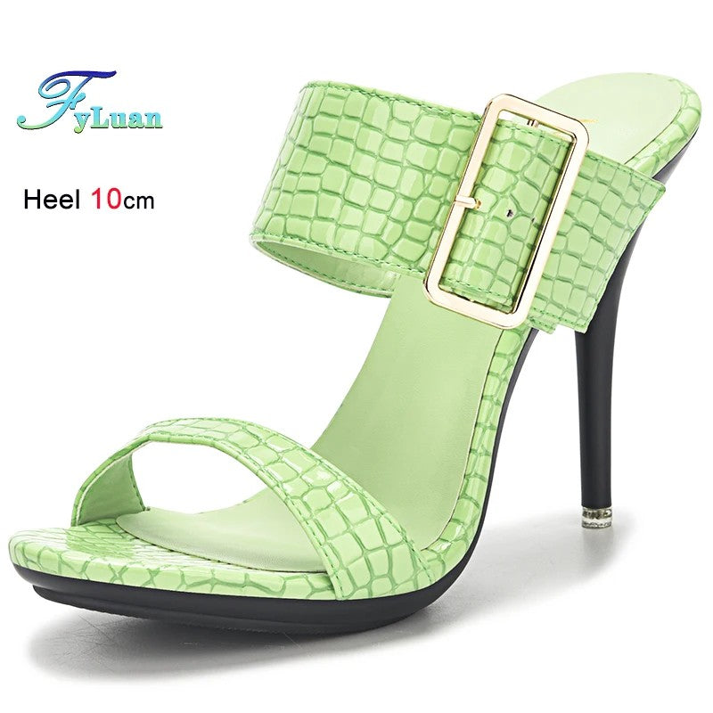 Domina Wide-Strap Mules