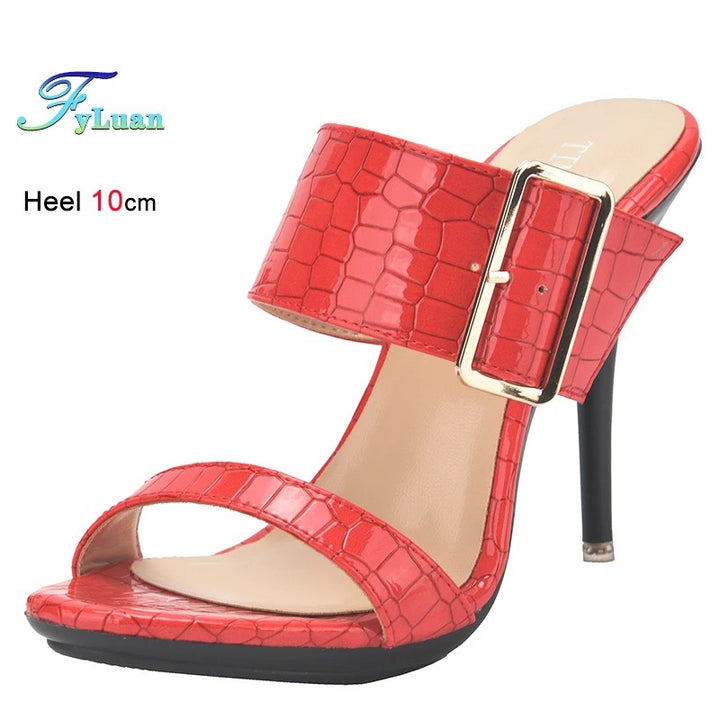 Domina Wide-Strap Mules
