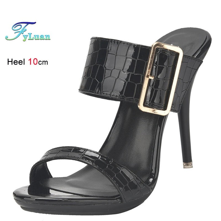 Domina Wide-Strap Mules
