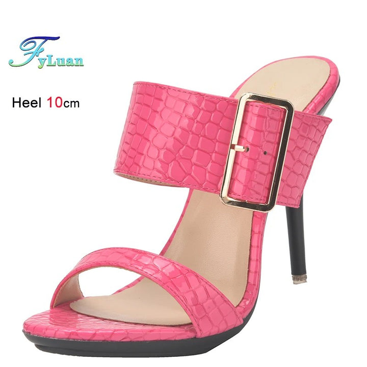 Domina Wide-Strap Mules