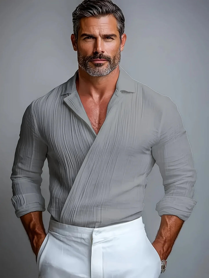Cascata Pleated Wrap Shirt