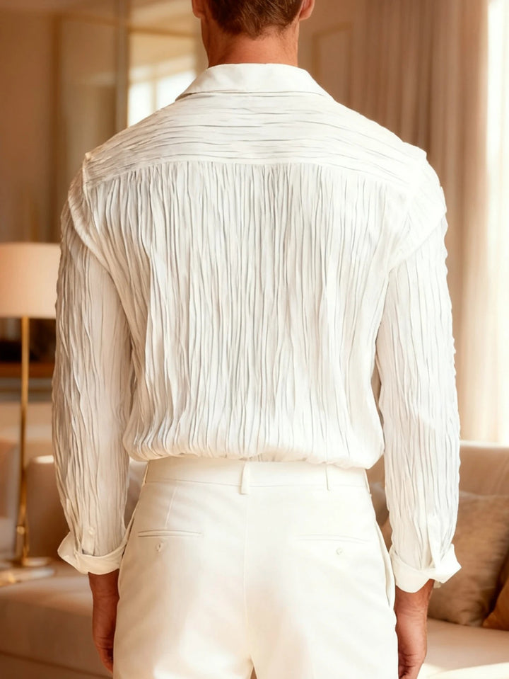 Cascata Pleated Wrap Shirt