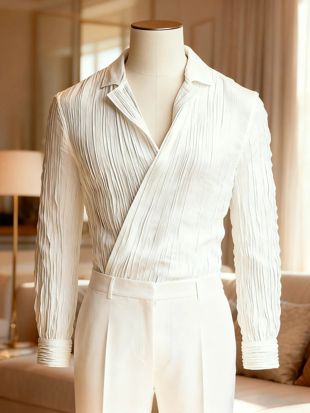 Cascata Pleated Wrap Shirt