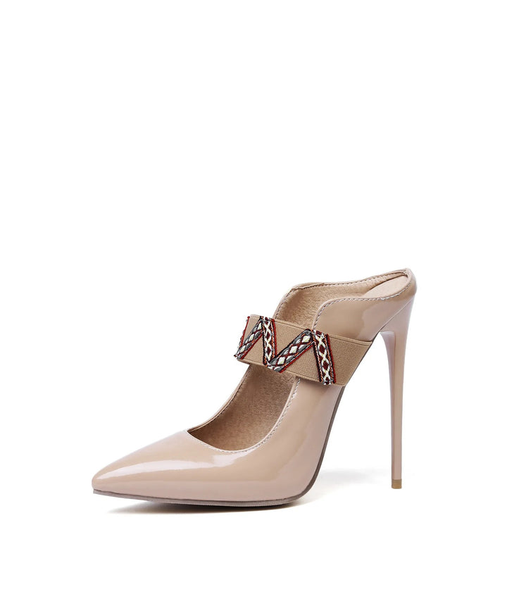 Nastrina Woven-Strap Stiletto Mules