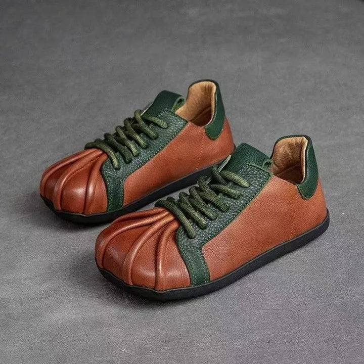 Sartina Pleated-Toe Lace-Up Sneakers