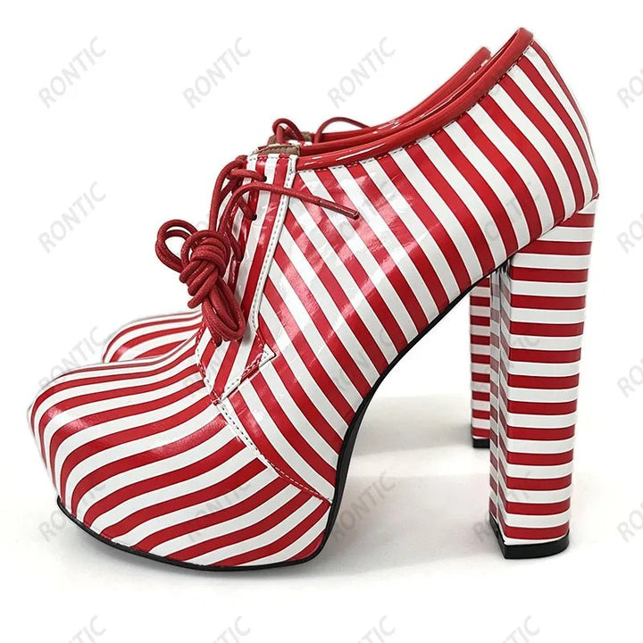 Righella Striped Platform Pumps