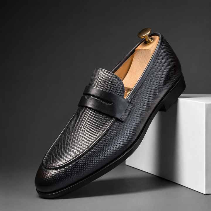 Vittorio Woven Loafers — angle_black