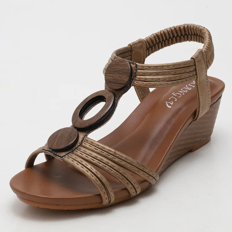 Medallion Wedge Sandals