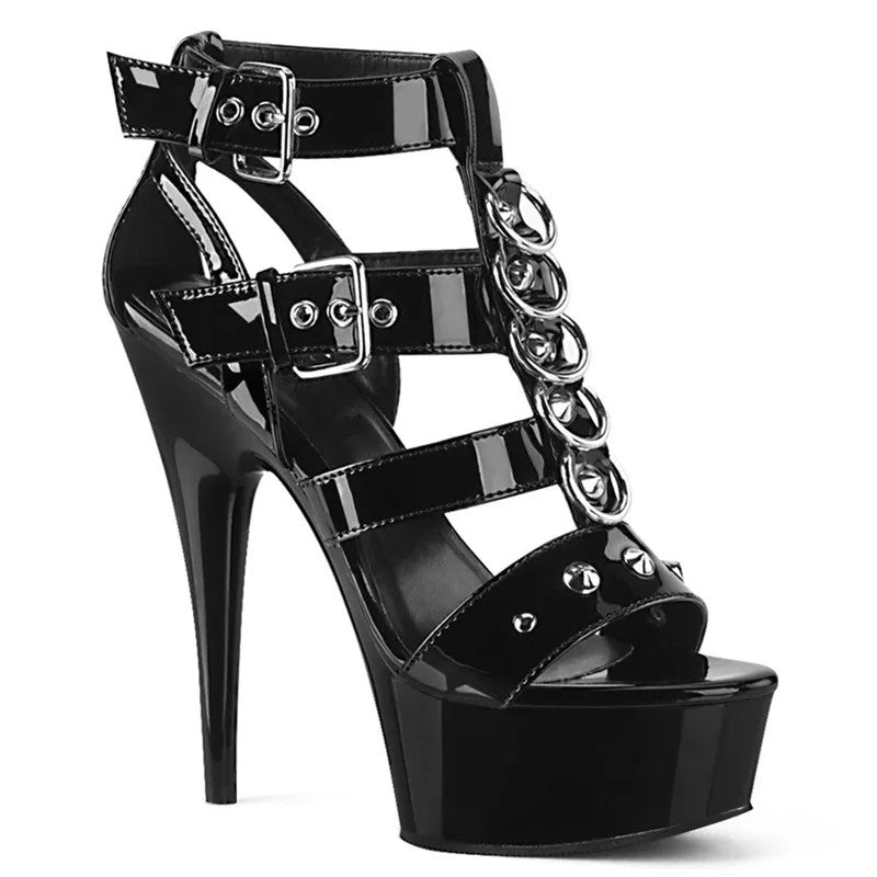 Anellina Ring-Cage Platform Stilettos