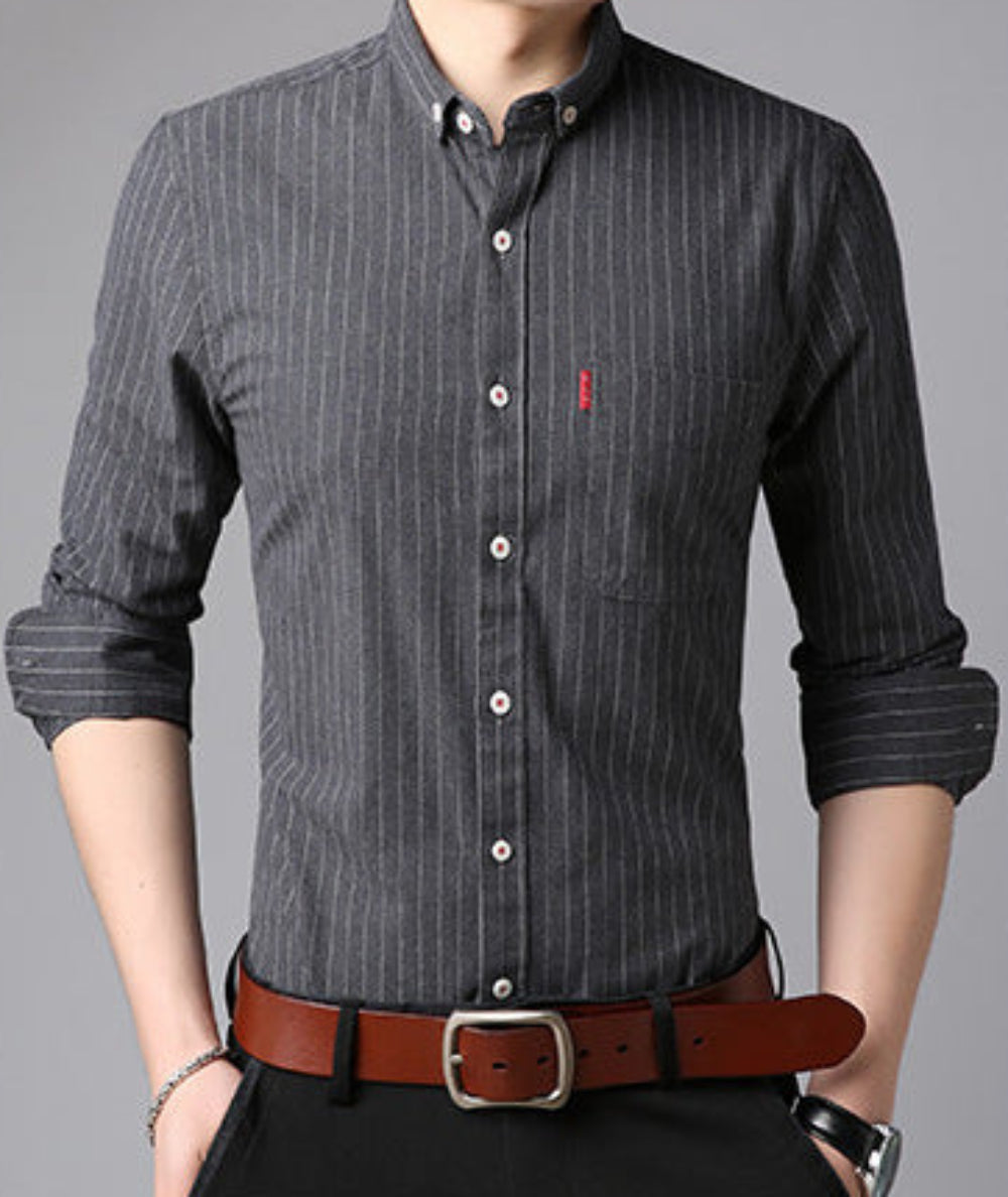 Cole Pinstripe Cotton Shirt