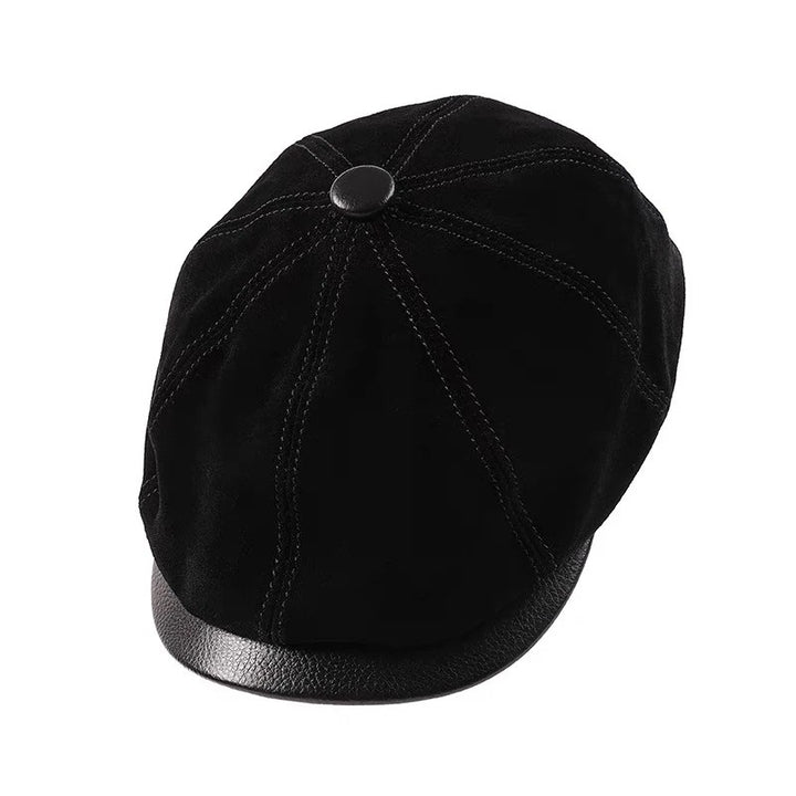 Newsboy Suede Leather Cap