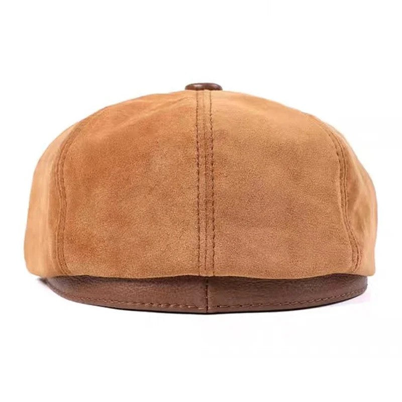 Newsboy Suede Leather Cap