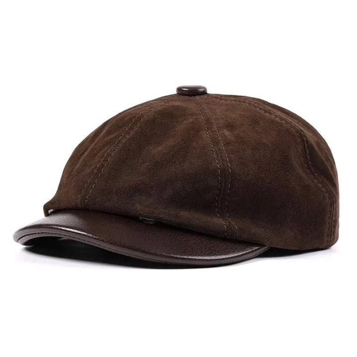Newsboy Suede Leather Cap