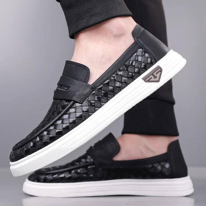 Lattice Woven Loafers