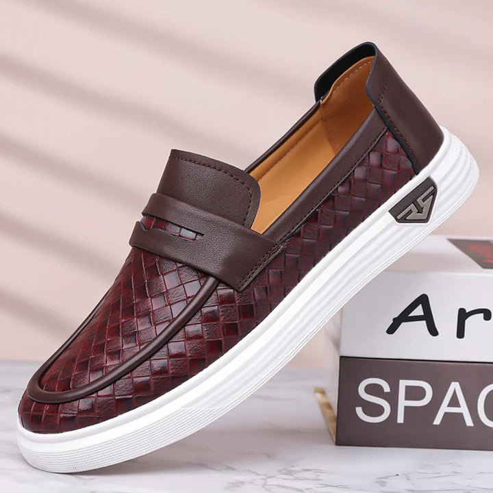 Lattice Woven Loafers