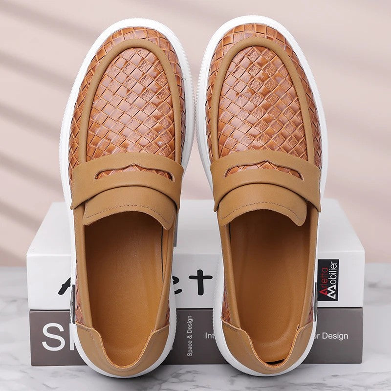 Lattice Woven Loafers