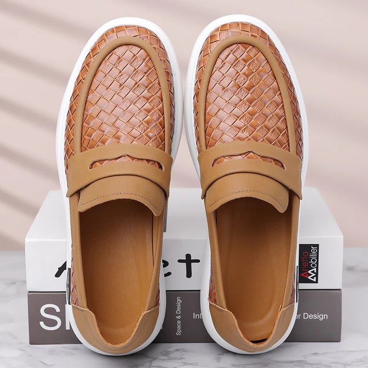 Lattice Woven Loafers