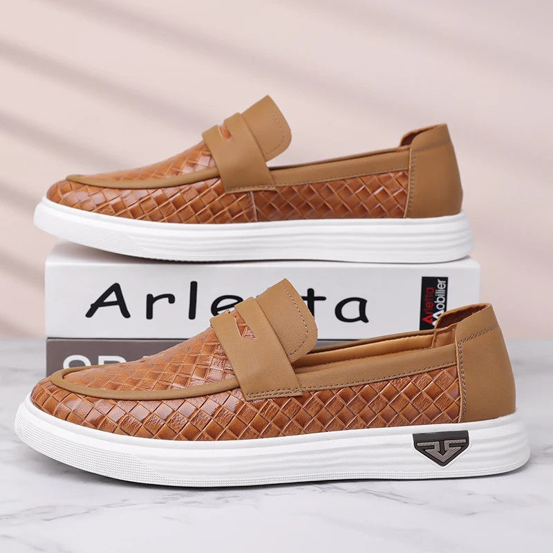 Lattice Woven Loafers