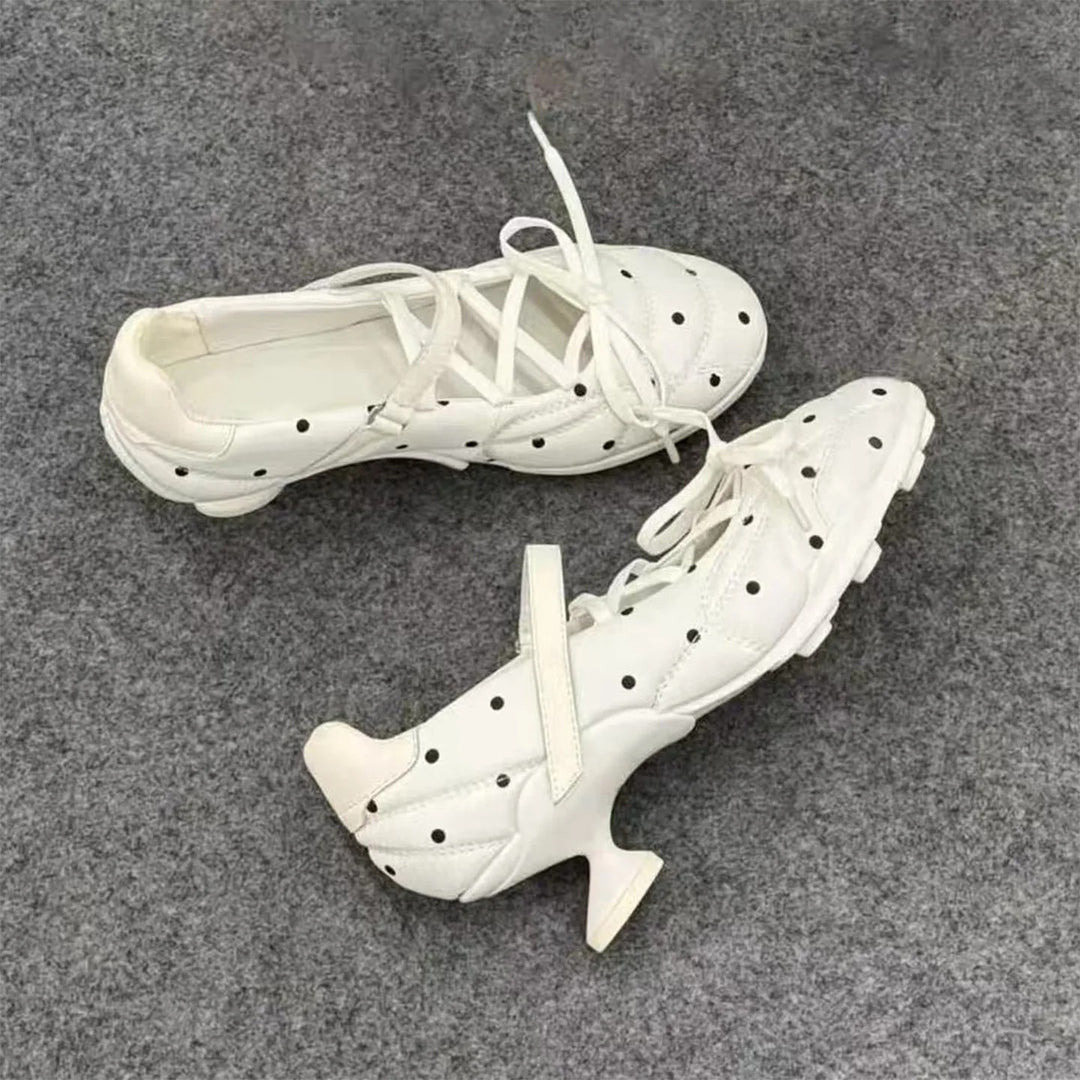 Domino Polka Sneaker Heels