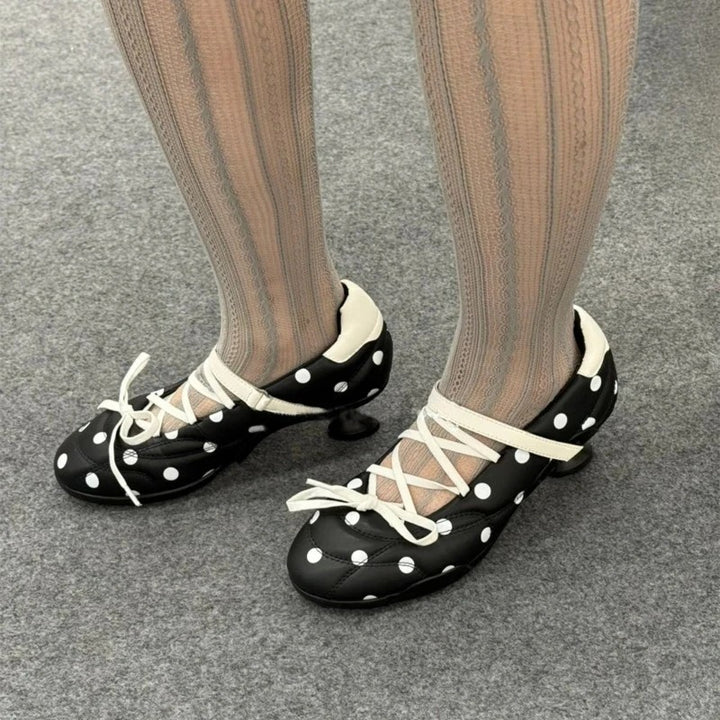 Domino Polka Sneaker Heels