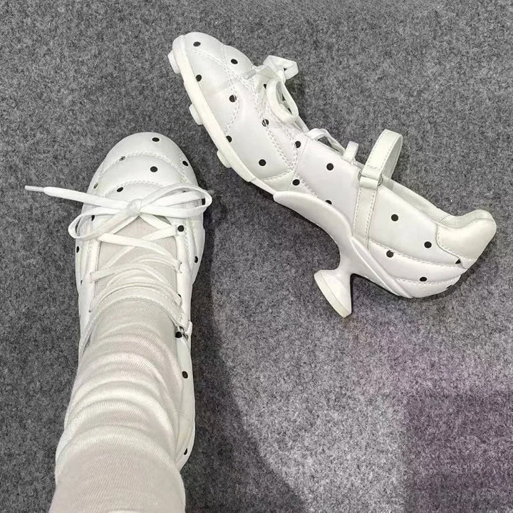 Domino Polka Sneaker Heels
