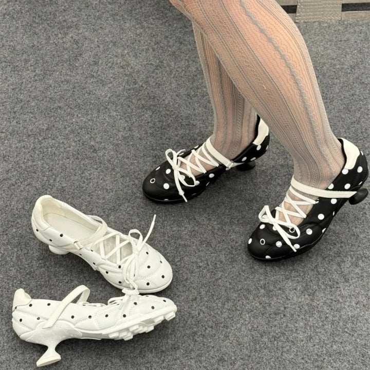 Domino Polka Sneaker Heels