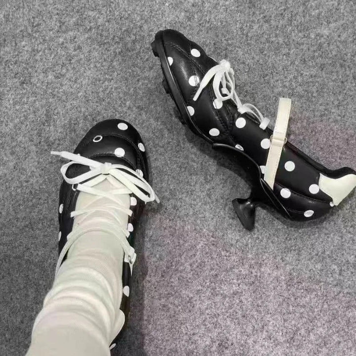 Domino Polka Sneaker Heels