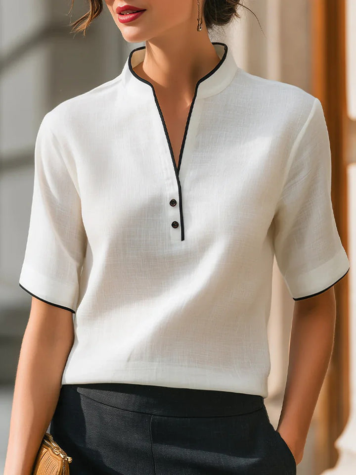 Cortina Contrast Trim Blouse
