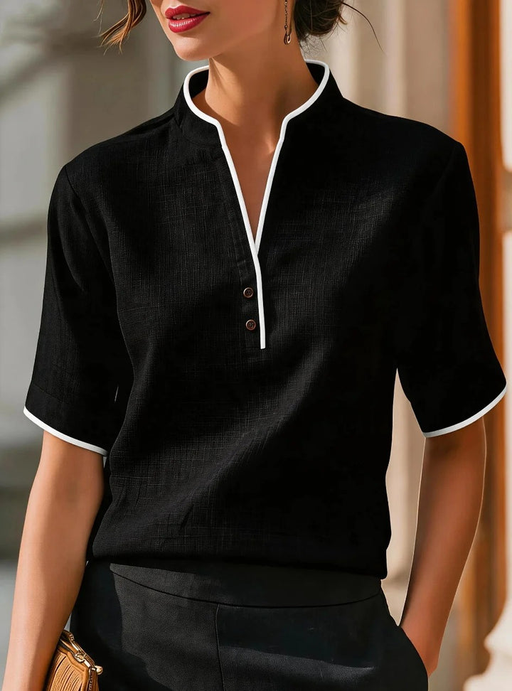 Cortina Contrast Trim Blouse