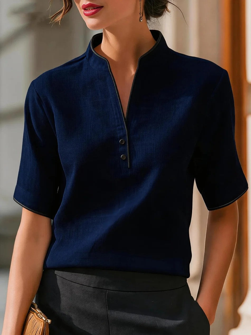 Cortina Contrast Trim Blouse