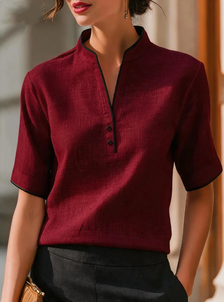 Cortina Contrast Trim Blouse