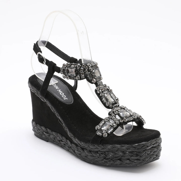 Gioiella Crystal Wedge Espadrilles