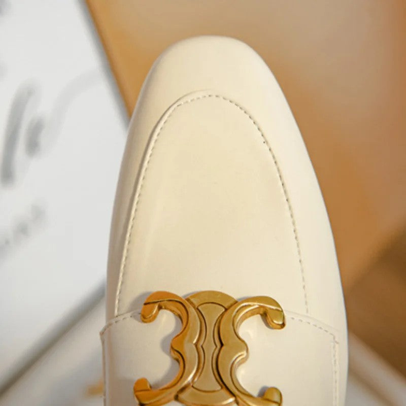 Emblem Loafer Mules